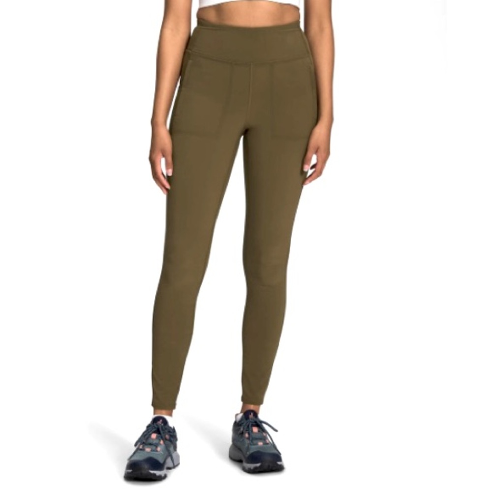 NWT THE NORTH FACE WOMEN'S BRIDGEWAY HYBRID TIGHTS. TAUPE GREEN. SMALL. NEW.